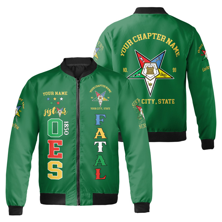 Custom 1850 OES Order Of The Eastern Star Bomber Jacket S-5XL