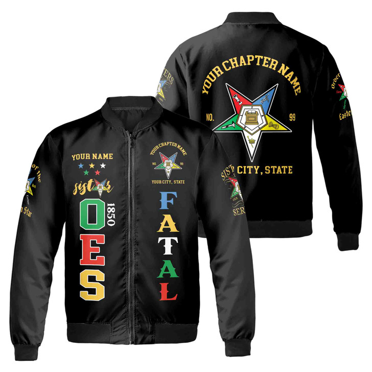 Custom 1850 OES Order Of The Eastern Star Bomber Jacket S-5XL