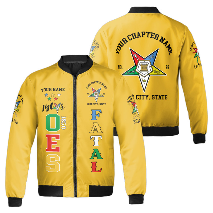 Custom 1850 OES Order Of The Eastern Star Bomber Jacket S-5XL