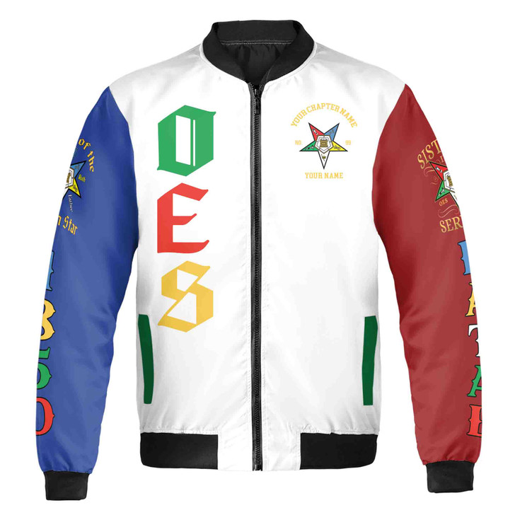 Customizd Name Chapter Name OES Sistar Order Of The Eastern Star Unisex Bomber Jacket S-5XL