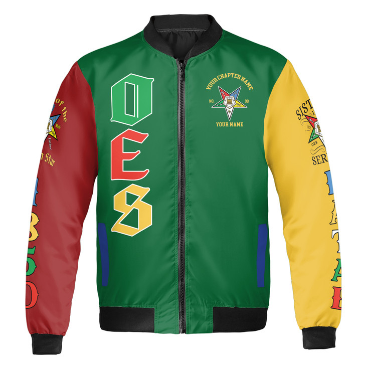 Customizd Name Chapter Name OES Sistar Order Of The Eastern Star Unisex Bomber Jacket S-5XL