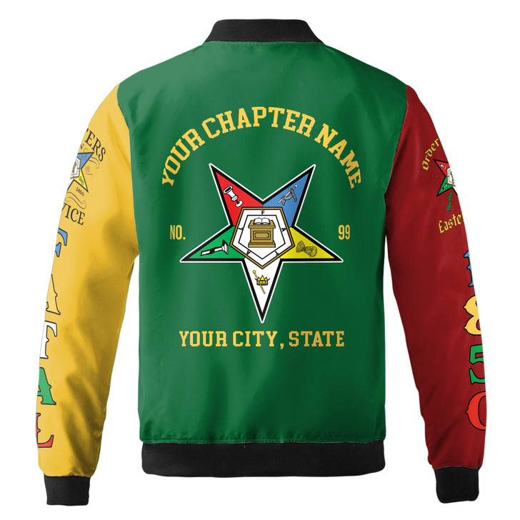 Customizd Name Chapter Name OES Sistar Order Of The Eastern Star Unisex Bomber Jacket S-5XL
