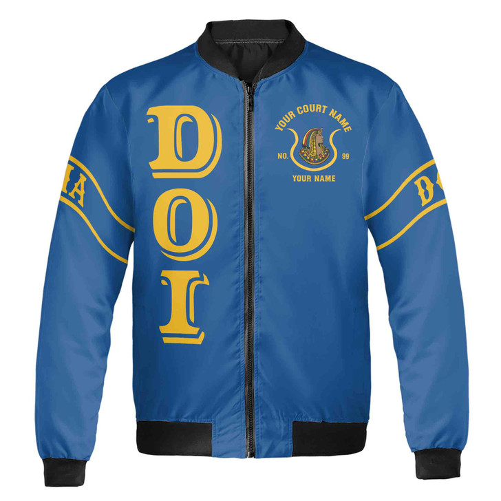 Imperial Court Anubis Egyptian Style Personalized Bomber Jacket, Custom Court Name City State S-5XL