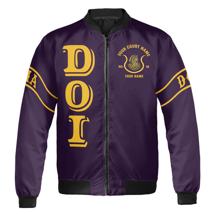 Imperial Court Anubis Egyptian Style Personalized Bomber Jacket, Custom Court Name City State S-5XL