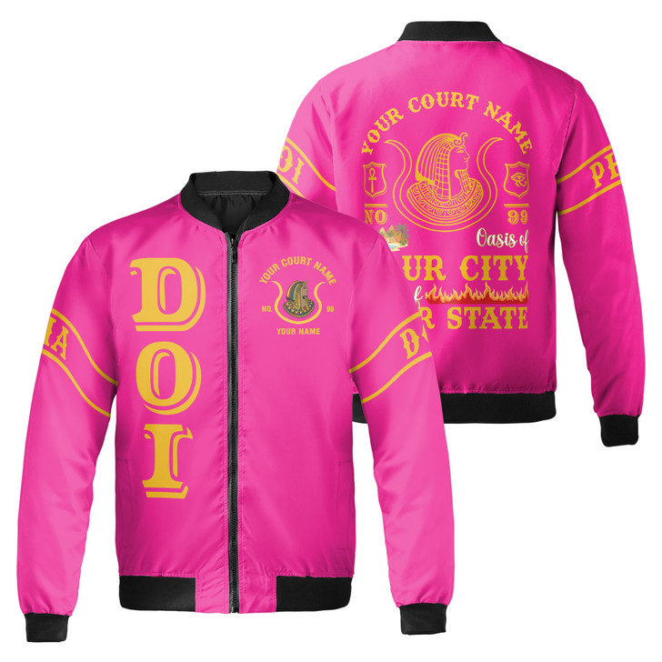 Imperial Court Anubis Egyptian Style Personalized Bomber Jacket, Custom Court Name City State S-5XL