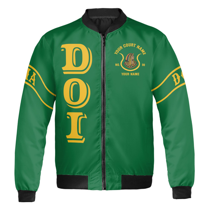 Imperial Court Anubis Egyptian Style Personalized Bomber Jacket, Custom Court Name City State S-5XL