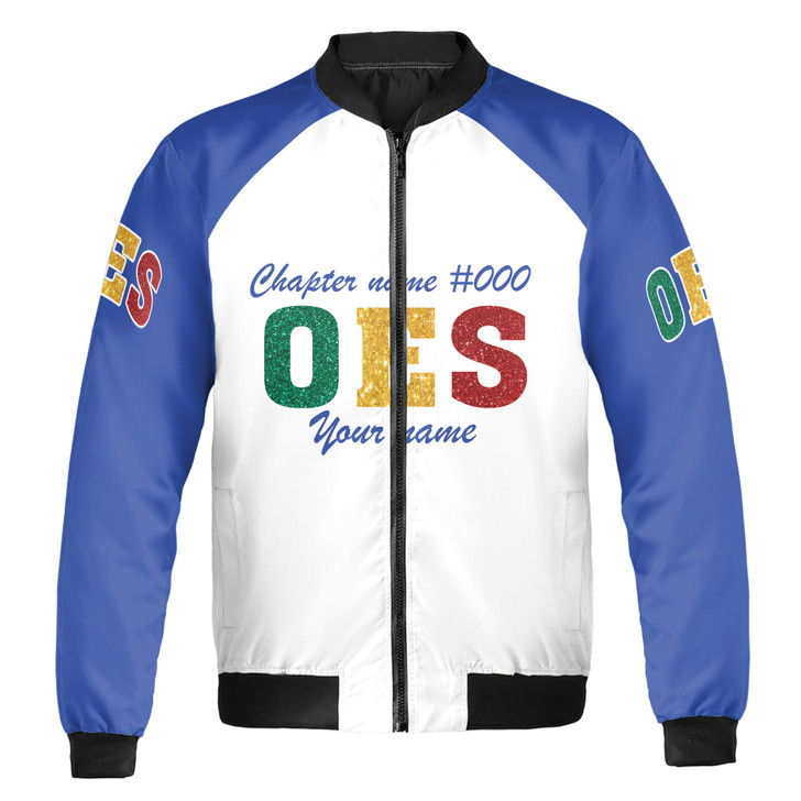 Custom Name OES Inspired Bomber Jacket Iconic Colors Bold Symbol Design Bomber Jacket S-5XL