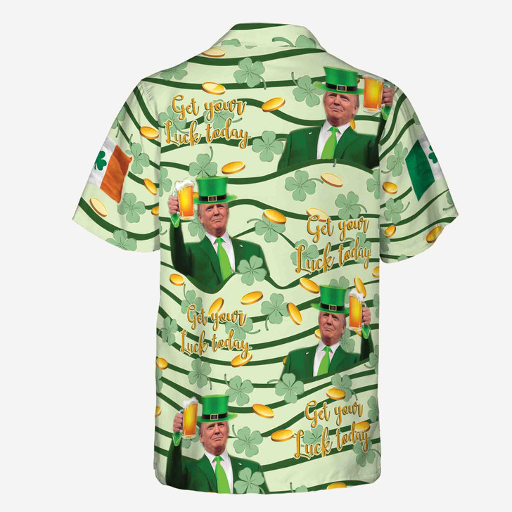 Funny Biden Happy St. Patrick's Day Cheering Button Down Shirt S-5XL