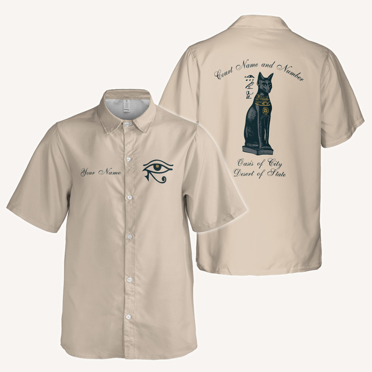 Customized DOI Daughter of Isis Ancient Egypt  Cat Button Down Shirt S-5XL