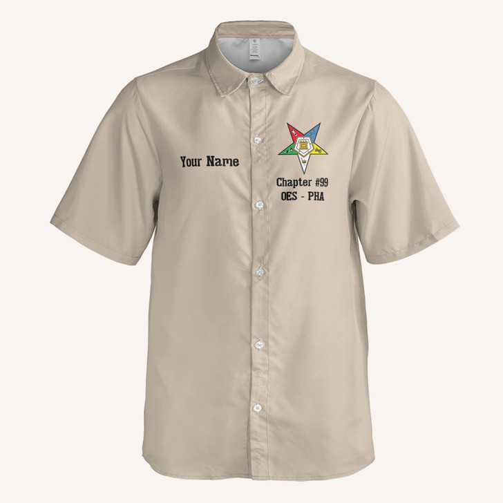 Customized 1850 Order of The Eastern Star OES Sistar Button Down Shirt S-5XL