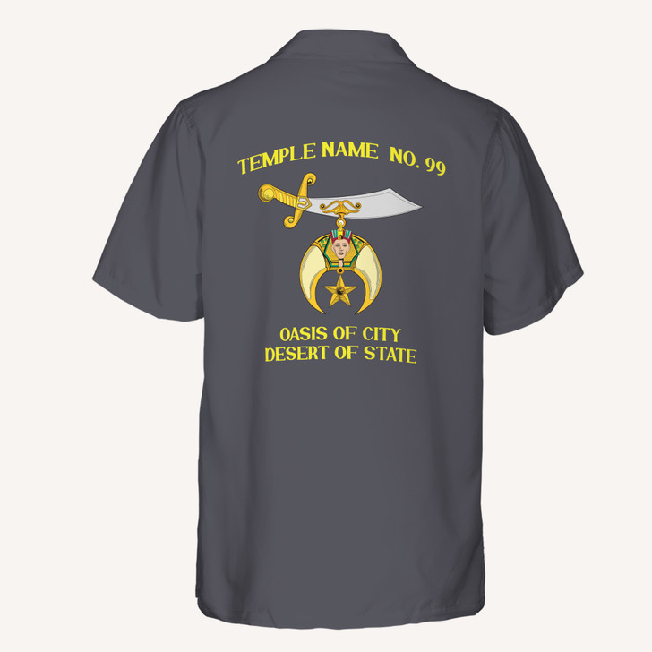 Personalized Noble Shriner Custom Your Temple Shriner Button Down Shirt S-5XL