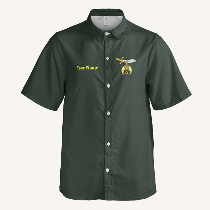 Personalized Noble Shriner Custom Your Temple Shriner Button Down Shirt S-5XL