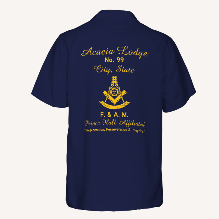 Personalized Past Master Mason Prince Hall Affiliated Button Down Shirt S-5XL