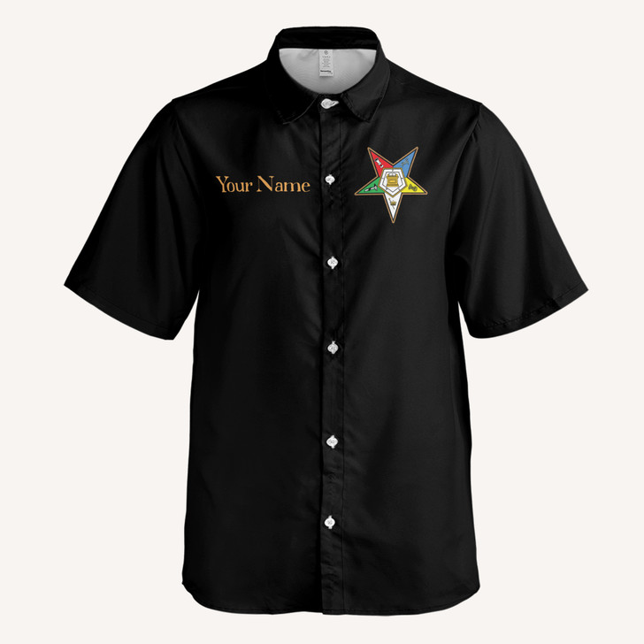 Custom Your Chapter OES Order of The Eastern Star Sistar Button Down Shirt S-5XL
