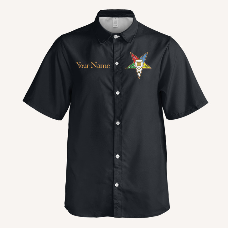 Custom Your Chapter OES Order of The Eastern Star Sistar Button Down Shirt S-5XL