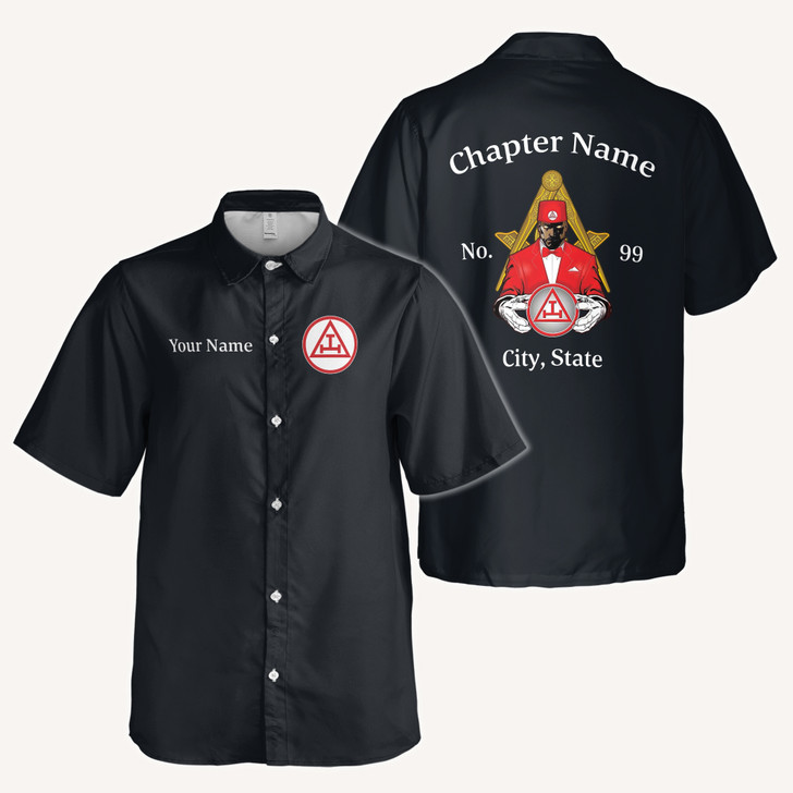 Customized Royal Arch Masonic Symbol In Hand Button Down Shirt S-5XL
