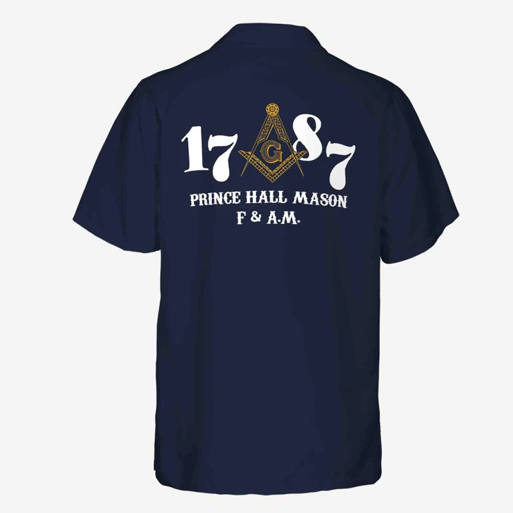 Customized Prince Hall Mason F&AM 1787 Freemason Button Down Shirt S-5XL