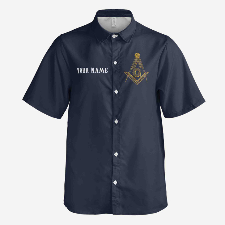 Customized Prince Hall Mason F&AM 1787 Freemason Button Down Shirt S-5XL