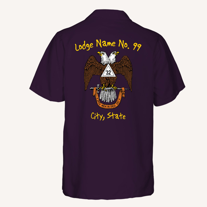Personalized Rite of Scottish 32 Wings Down Button Down Shirt S-5XL