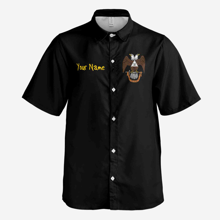 Personalized Rite of Scottish 32 Wings Down Button Down Shirt S-5XL