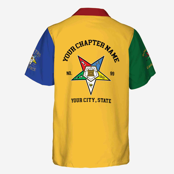 Customizd Name Chapter Name OES Sistar Order Of The Eastern Star Button Down Shirt S-5XL