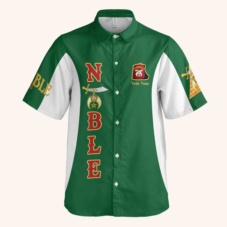 Customized Noble Shriners Temple Ancient Button Down Shirt S-5XL