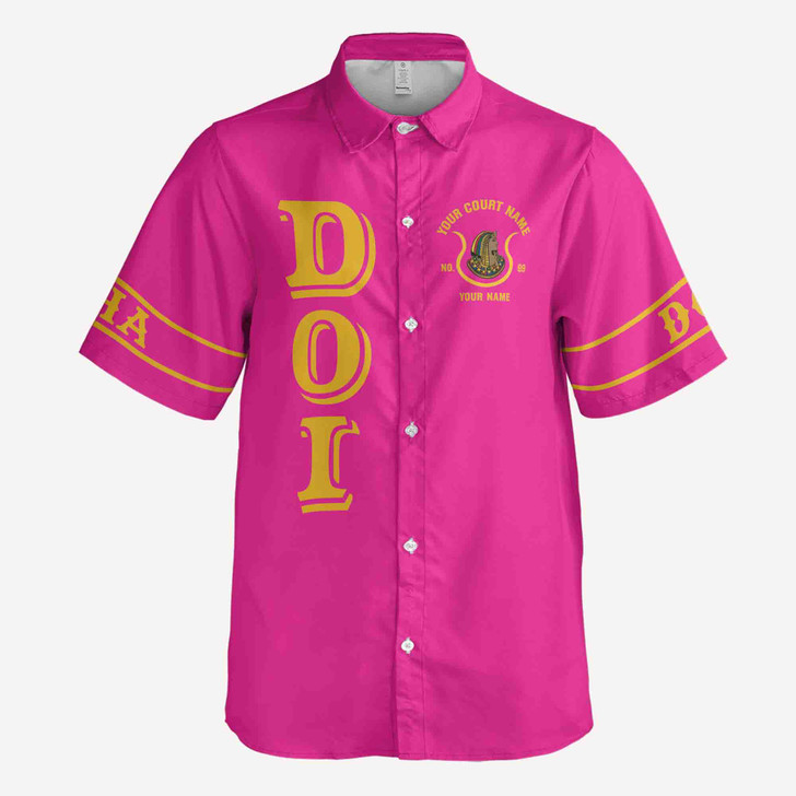 Personalized Court Name City State Anubis Egyptian Style Black Gold Button Down Shirt S-5XL