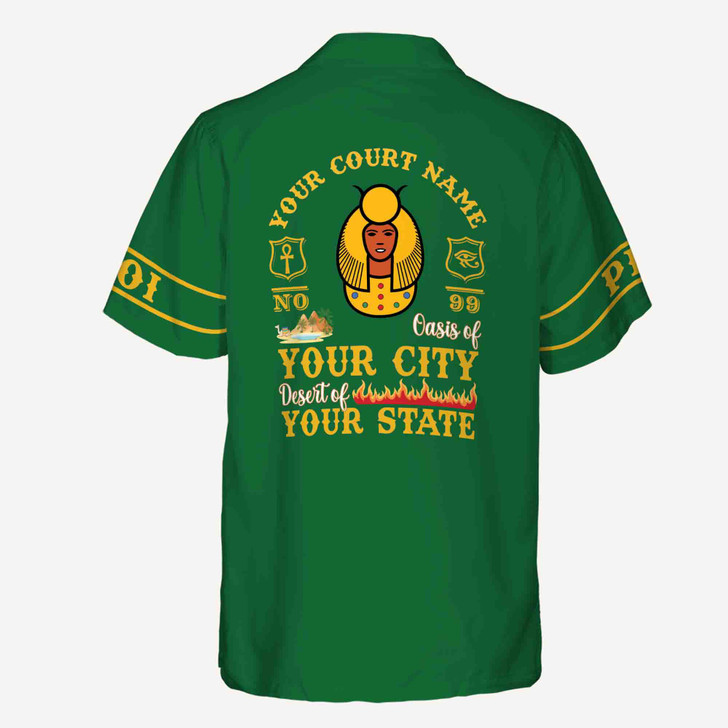Personalized DOI Anubis , Custom Court Name City State, Egyptian Style   Button Down Shirt S-5XL