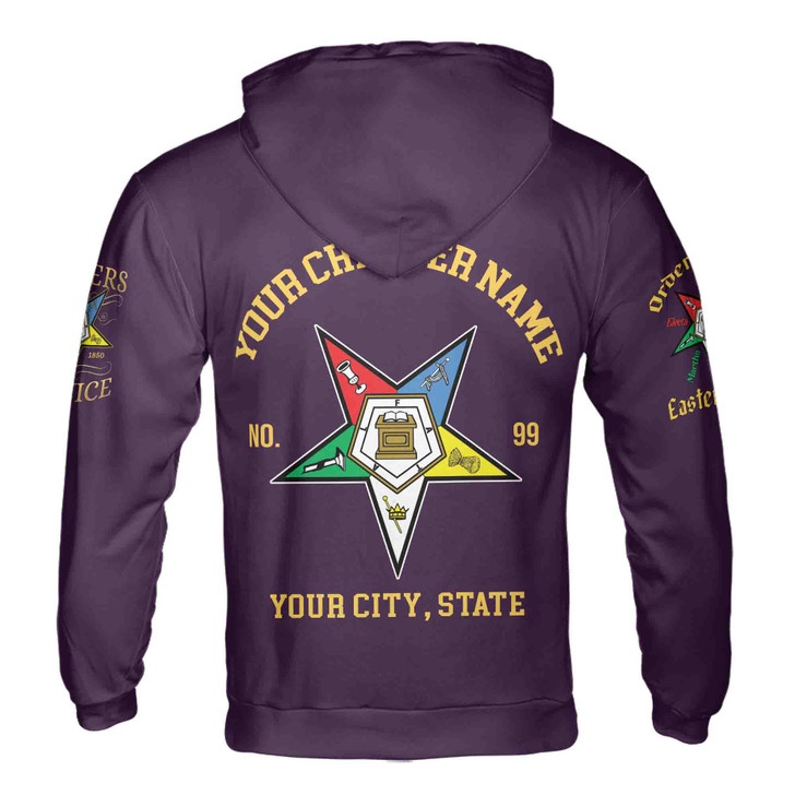 Custom 1850 OES Order Of The Eastern Star Hoodie S-5XL
