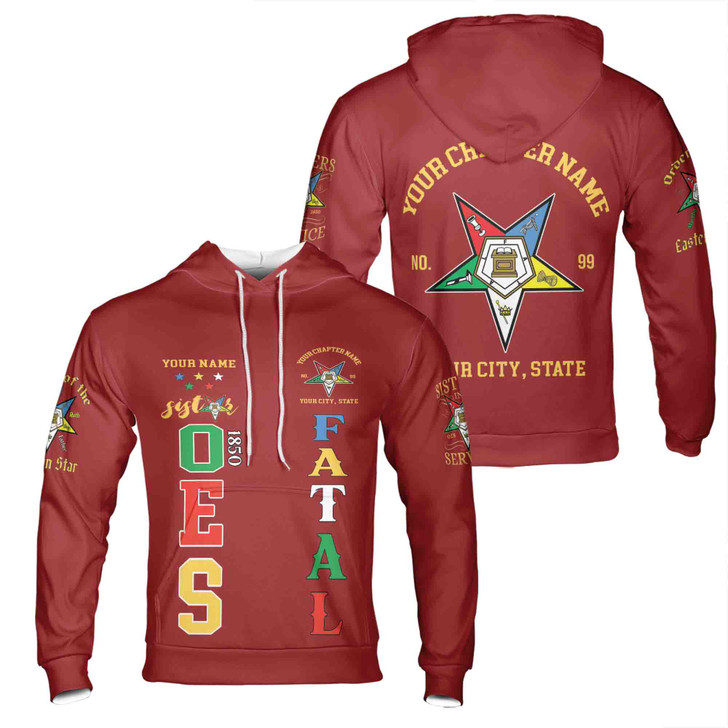Custom 1850 OES Order Of The Eastern Star Hoodie S-5XL