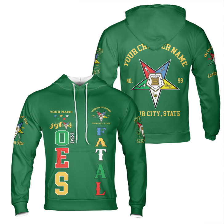 Custom 1850 OES Order Of The Eastern Star Hoodie S-5XL