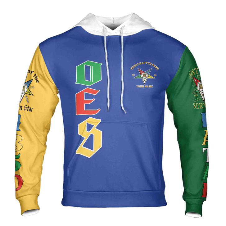 Customizd Name Chapter Name OES Sistar Order Of The Eastern Star Hoodie Size S-5XL