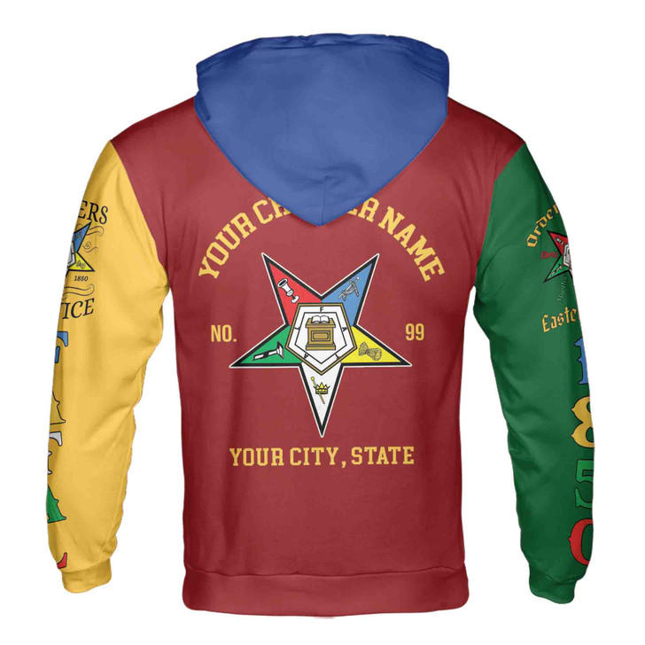 Customizd Name Chapter Name OES Sistar Order Of The Eastern Star Hoodie Size S-5XL