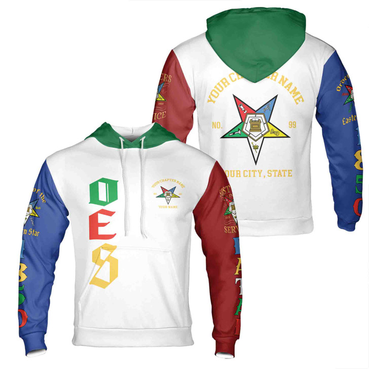 Customizd Name Chapter Name OES Sistar Order Of The Eastern Star Hoodie Size S-5XL