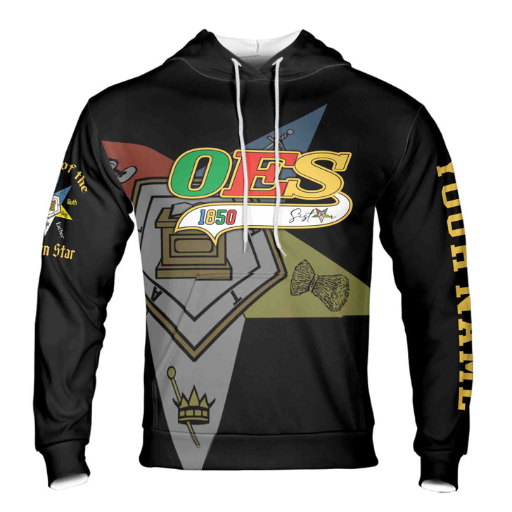 Personalized Multi-color Order of the Eastern Star OES Hoodie S-5XL