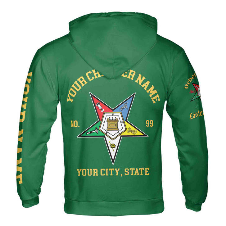 Personalized Multi-color Order of the Eastern Star OES Hoodie S-5XL
