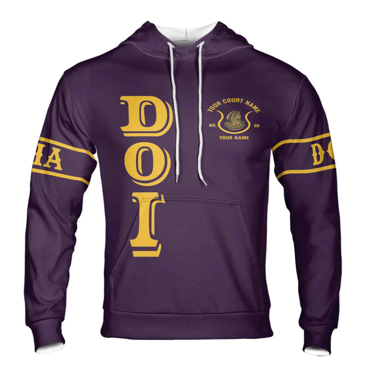 Personalized Court Name City State Anubis Egyptian Style Black Gold Streetwear Hoodie S-5XL