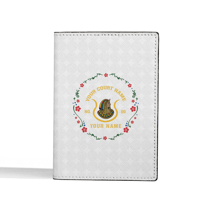 Custom Imperial Court DOI Floral Leather Passport Wallet