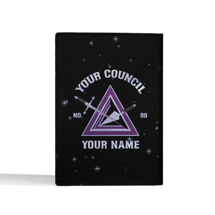 Custom Cryptic Council Sparkle Black Leather Wallet