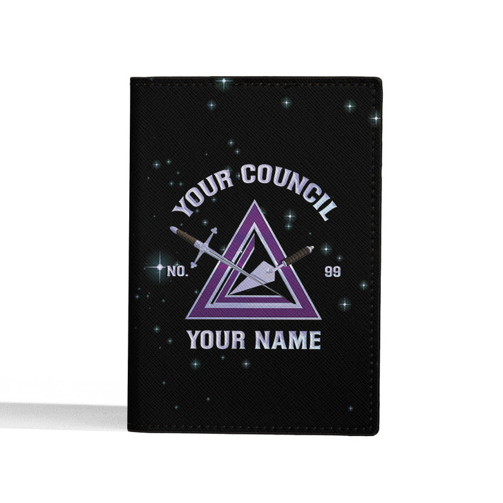 Custom Cryptic Council Sparkle Black Leather Wallet