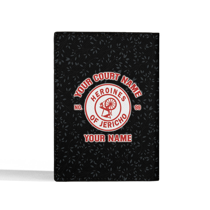 Custom Heroines of Jericho Leaves Black Leather Wallet