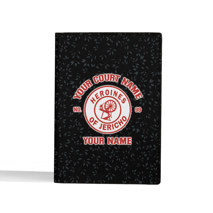 Custom Heroines of Jericho Leaves Black Leather Wallet