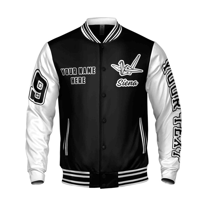 Customize Baseball Jacket, Personalize Text, Number and Color, All Season Light Weight Varsity Jacket, Unisex Bomber Jacket, S-5XL