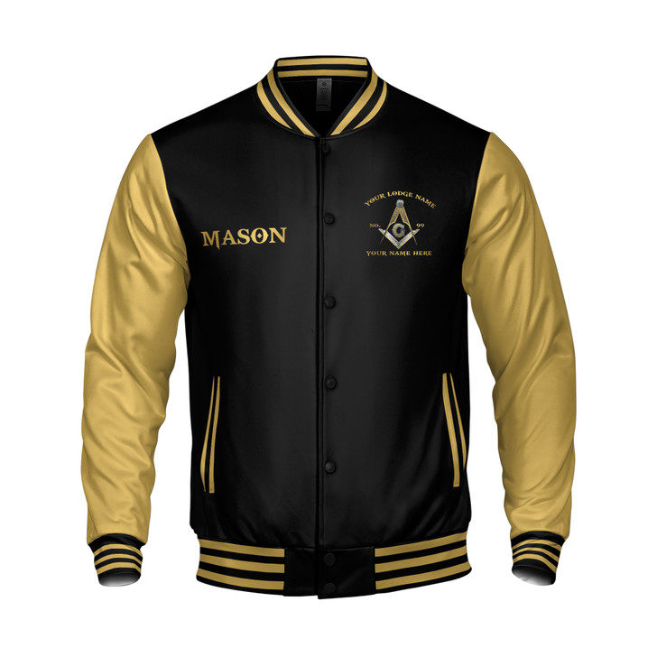 Customized Masonic Freemason Look At The East 2B1 ASK1 Varsity Jacket S-5XL