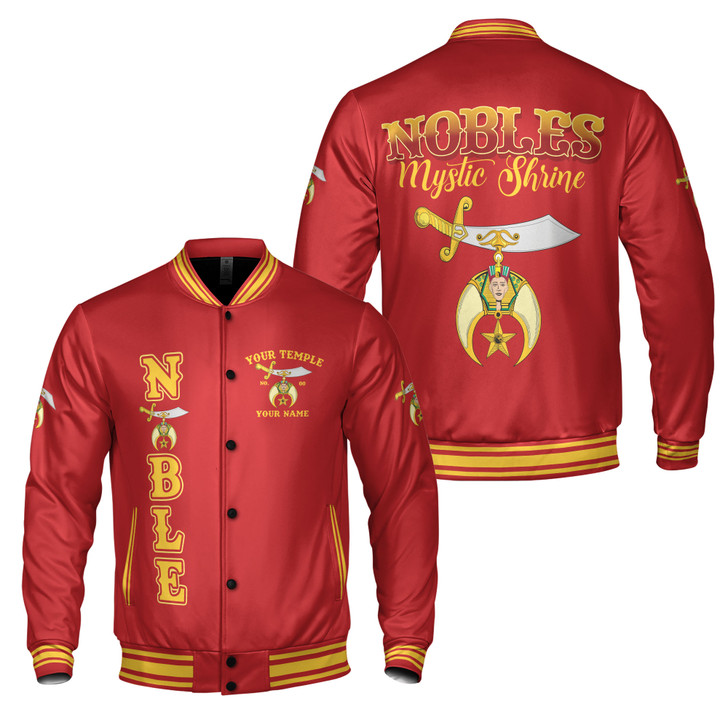 Personalized Mystic Shriner Noble Shriners Masonic Varsity Jacket S-5XL