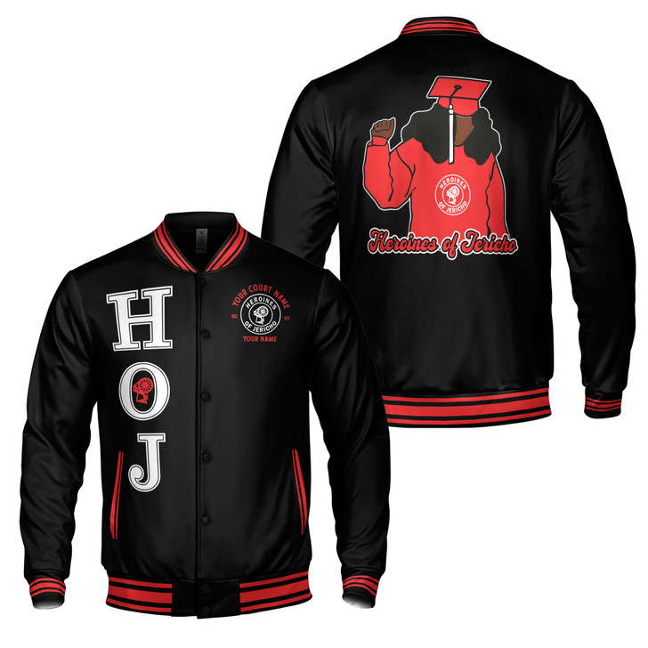 Custom Name Heroines of Jericho with HOJ Lady Varsity Jacket S-5XL