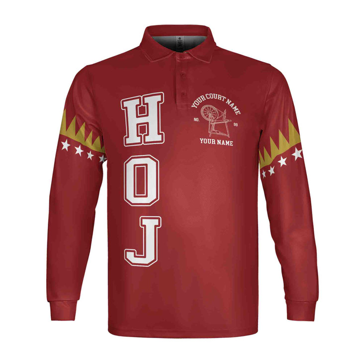Customized Court Heroines of Jericho HOJ Long Sleeve Polo Shirt S-5XL