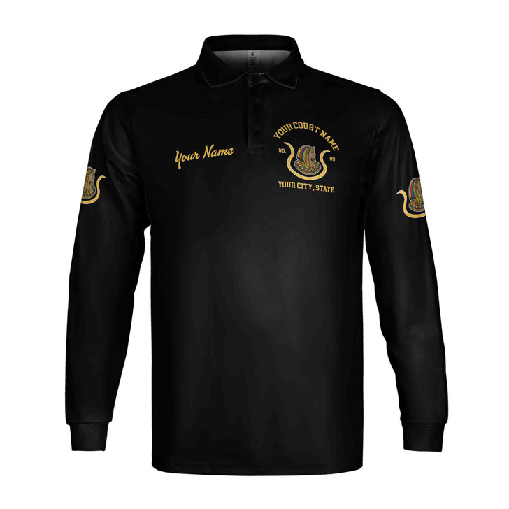 Customized Sassy And A Bit DOI Classy Daughter of Isis Court Long Sleeve Polo Shirt S-5XL