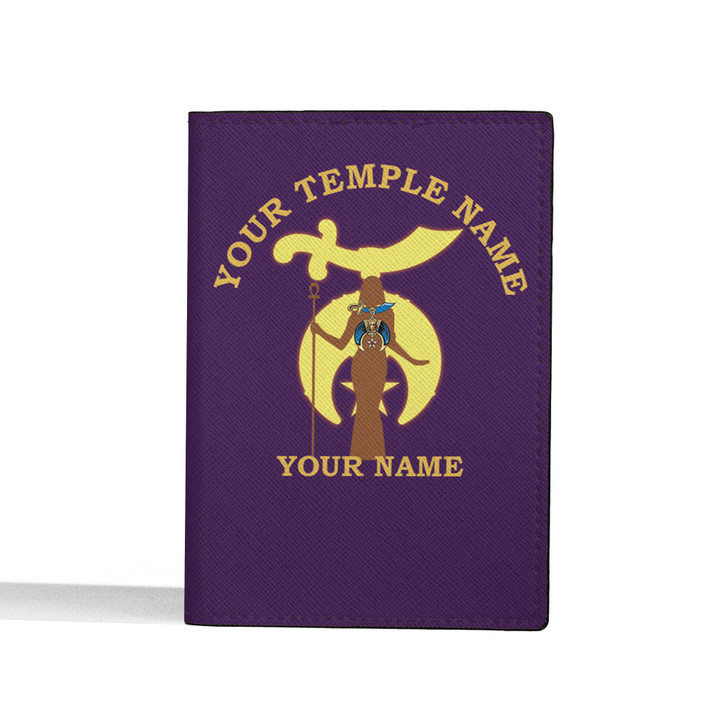Custom Daughters of Sphinx Symbol Priestess Silhouette Leather Passport Wallet
