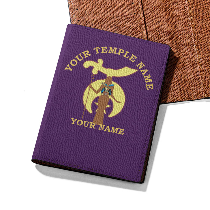 Custom Daughters of Sphinx Symbol Priestess Silhouette Leather Passport Wallet